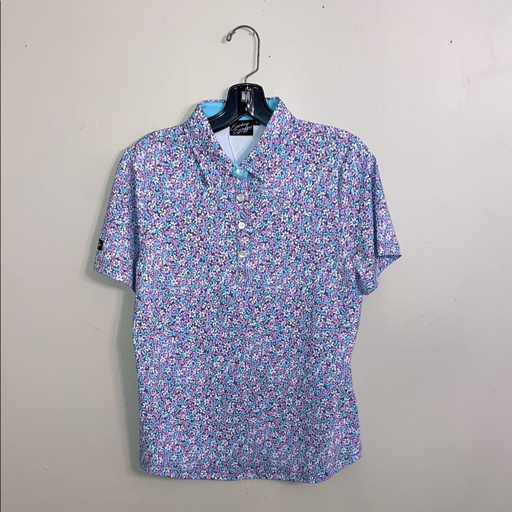 Sunday Swagger Blue and Purple Polo